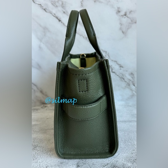 EUC - Marc Jacobs The Leather Tote Bag Small - Bronze Green - Picture 4 of 9